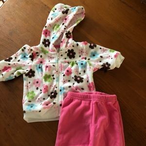 Matching fleece pants and jacket